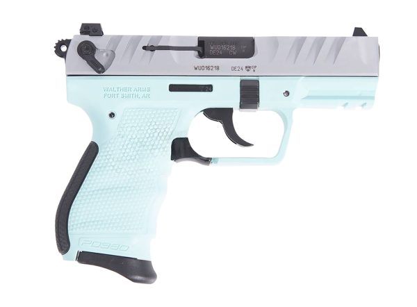 Walther Arms 5050525 PD380  380 ACP 9rd 3.70" Nickel Steel Slide Angel Blue Ambidextrous