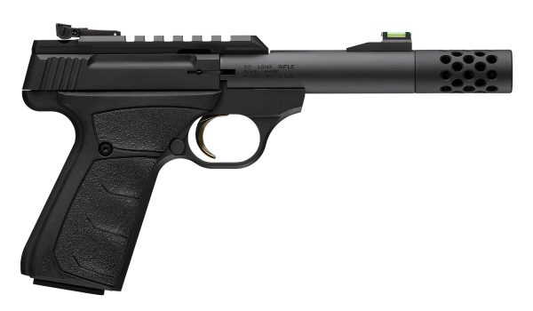 Browning 051594490 Buck Mark Micro Bull SR 22 LR 10+1 4" Matte Black Threaded Bull Barrel, Matte Black Optic Ready/Serrated Slide, Matte Black Aluminum Frame, Picatinny Rail, Black Overmolded URX Grip
