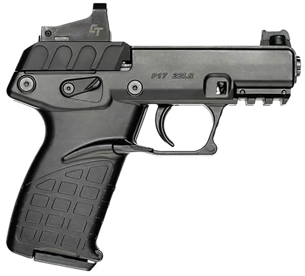 Kel-Tec P17BBLKRD P17 w/Optic Bundle Compact Frame 22 LR 16+1 3.80" Black Steel Barrel, Black Serrated Slide, Black Polymer Frame w/Picatinny Rail, Textured Grip, Crimson Trace Red Dot, Ambidextrous