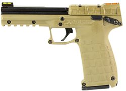 Kel-Tec PMR30TAN10 PMR30  22 WMR 10+1 4.30" Black Fluted Steel Barrel, Black/Tan Serrated Slide, Tan Polymer Frame w/Picatinny Rail, Tan Textured Polymer Grip