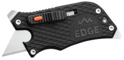 Outdoor Edge SWK30C SlideWinder  3.50" Long, Plain Utility Blade, Black GNR/SS Handle, Screwdriver, Bottle Opener