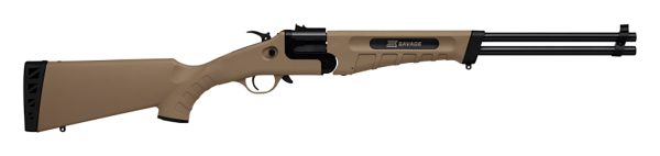 Savage Arms 23004 42 Takedown 22 LR/410 Gauge 1+1 20" Matte Black Single Shot Barrel, Flat Dark Earth Drilled & Tapped Carbon Steel Receiver, Fixed Flat Dark Earth Synthetic Stock