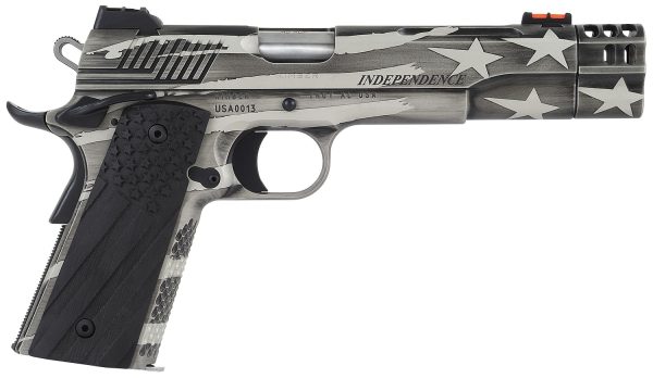 Kimber Mfg.,inc 3700840 Independence 1911  45 ACP 8+1 5" Rear Serrations Stainless Steel Slide Custom Flag Themed Cerakote G-10 Grip