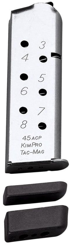 Kimber Mfg.,inc 1100721A Tac-Mag  8rd 45 ACP Silver Stainless Steel