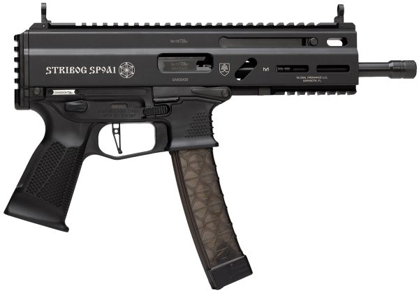 Global Ordnance LLC 8588005808378 Grand Power Stribog SP9A1 9mm Luger 30+1 8" Black