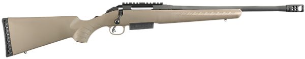 Ruger 16950 American Ranch  Full Size 450 Bushmaster 3+1 16.12" Matte Black Threaded Barrel, Matte Black Picatinny Rail Steel Receiver, Flat Dark Earth Fixed Synthetic Stock, Right Hand