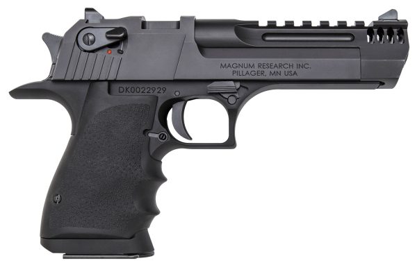 Magnum Research DE357L5IMB Desert Eagle L5 357 Mag 5" with Muzzle Brake 9+1 Black Hardcoat Anodized Aluminum Frame Black Carbon Steel Slide Black Hogue Wraparound Rubber Grip