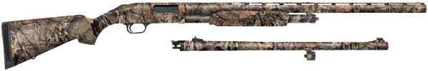 Mossberg 52282 500 Field/Deer 12 Gauge 3" 5+1 28" Vent Rib/24" Slugster Barrels, Overall Mossy Oak Break-Up Country, Dual Extractors, Synthetic Stock, Includes Accu-Set Chokes