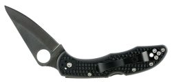 Spyderco C11PBK Delica 4  2.88" Folding Drop Point Plain VG-10 SS Blade/Black  Textured FRN Handle Includes Pocket Clip