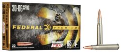 Federal P3006AF Premium  30-06Springfield 165gr Barnes TSX 20 Per Box/10 Case