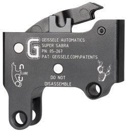 Geissele Automatics 05267 Super Sabra Trigger Pack Two-Stage Curved Trigger with 5.50-7.50 lbs Draw Weight & Black Oxide Finish for IWI Tavor, X95
