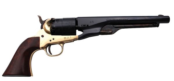 Traditions FR18601 1860 Army Break Open 44 Cal #11 Percussion 8" 6 Shot Brass Frame Blued Barrel & Cylinder Walnut Grip