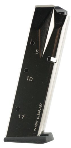 Mec-Gar MGSW5917N S&W  Nickel 17rd 9mm Luger for S&W 5900 Series/910/915/659