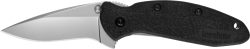 Kershaw 1620 Scallion  2.40" Folding Flipper Plain Bead Blasted 420HC SS Blade Black Glass-Filled Nylon Handle Includes Pocket Clip