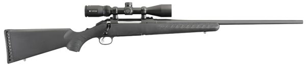 Ruger 16934 American  Full Size 308 Win 4+1 22" Matte Black Steel Barrel, Matte Black  Alloy Steel Receiver w/Picatinny Rail, Black Fixed Synthetic Stock, Vortex Crossfire II 3-9x40mm