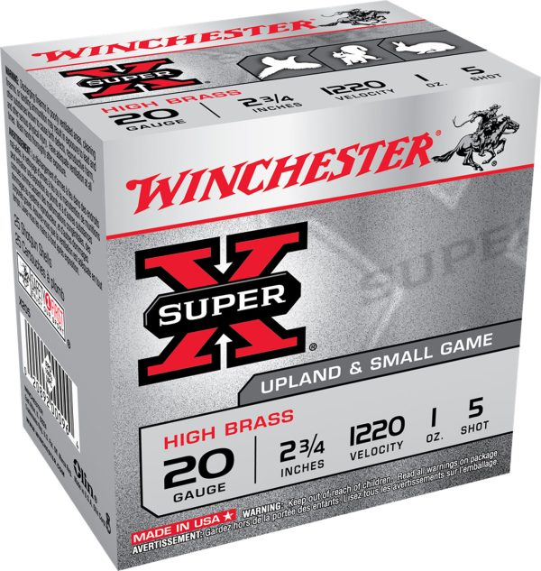 Winchester Ammo X205 Super X Heavy Game Load High Brass 20Gauge 2.75" 1oz 5Shot 25 Per Box/10 Case