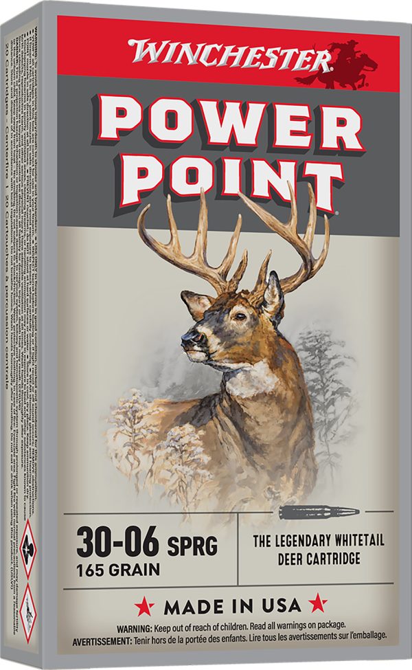 Winchester Ammo X30065 Power-Point  30-06Springfield 165gr 20 Per Box/10 Case