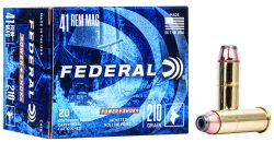 Federal C41A Power-Shok Handgun 41RemMag 210gr Jacketed Hollow Point 20 Per Box/25 Case