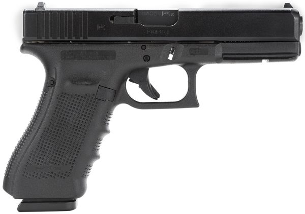 Glock PG3750201 G37 Gen4 45 GAP 10+1 4.49" Steel Barrel, Matte Black Serrated Steel Slide, Black Polymer Frame w/Picatinny Rail, Black Interchangeable Backstrap Grip