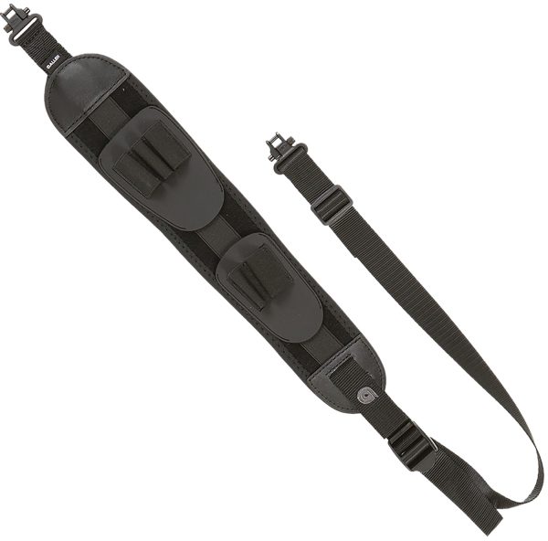 Allen 8888 Denali  Rifle Sling w/Swivels Black Neoprene w/Slip-Proof Sharkskin Back, Adjustable Length 22" to 42", 3" Wide, 5 Cartridge Loops