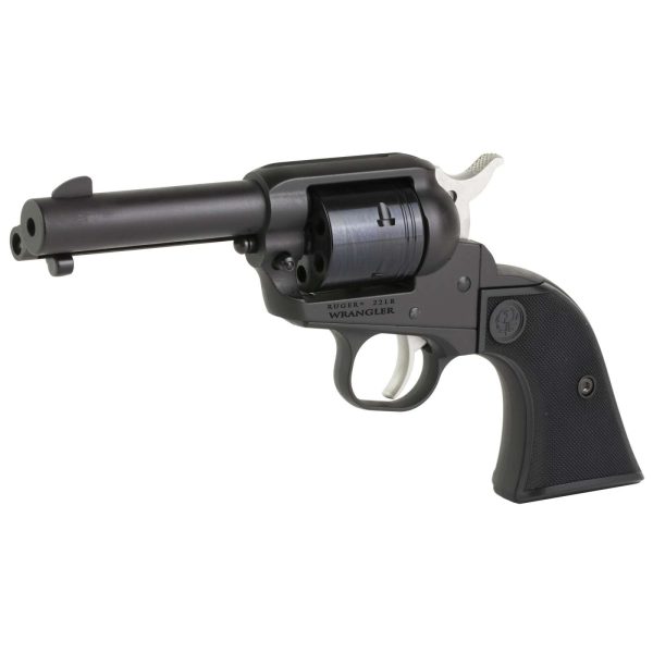 RUGER WRANGLER 22LR REVLVR BLK CERAKOTE 3.75" BBL 6RD BLADE F.S. - Image 2