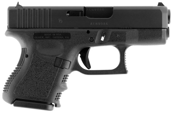Glock UI2750201 G27 Gen3 Sub-Compact Frame 40 S&W 9+1, 3.43" Black Polygonal Rifled Barrel, Black Cerakote Serrated Steel Slide & Polymer Frame, USA Made