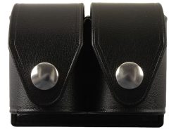 HKS 203PMBN SpeedLoader Case  Double Black Hytrel Belt Loop Medium Belts 2.25" Wide