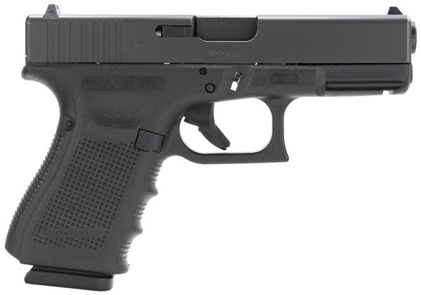 Glock PG3250203 G32 Gen4 Compact 357 Sig  4.02" Barrel 13+1, Black Frame & Slide, Finger Grooved Rough Texture Grip, Modular Backstrap, Reversible Mag. Catch, Safe Action Trigger