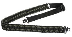 Outdoor Connection PCS80569 Paracord Sling 1" W x 43" L Adjustable Black w/Green Accents for Rifle/Shotgun