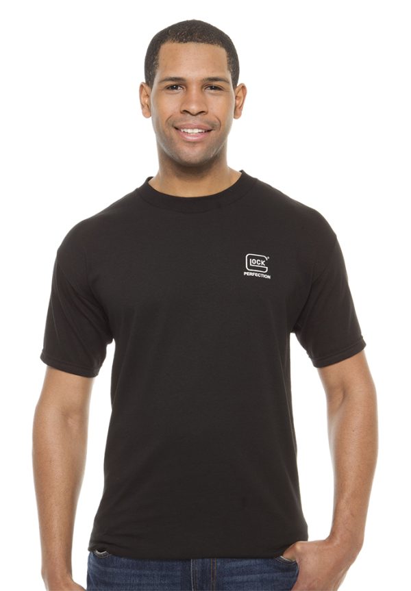 Glock AA11001 Perfection  Black Pre-Shrunk Cotton Short Sleeve Large