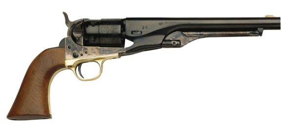 Traditions FR18602 1860 Army Break Open 44 Cal #11 Percussion 8" 6 Shot Color Case Hardened Frame Blued Barrel & Cylinder Walnut Grip