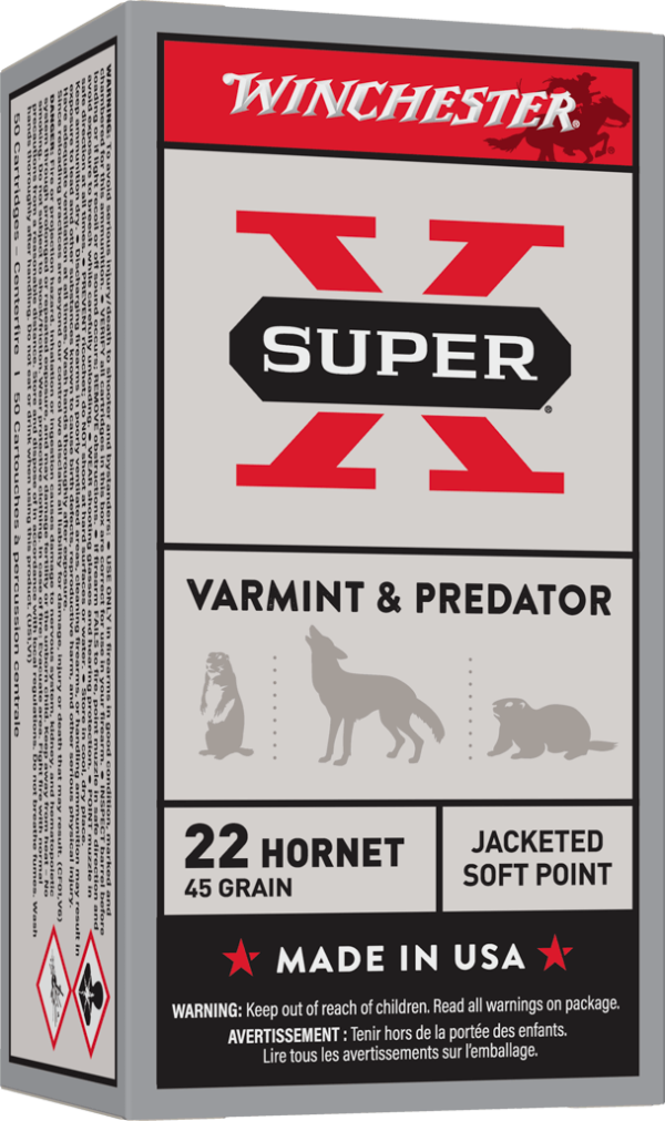 WINCHESTER SUPER-X 22HRNT 46GR JHP 50RD BX 500RD CASE