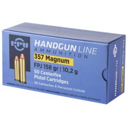 PPU 357 MAGNUM FPJ 158GR 50RD BOX 10 BOXES PER CASE