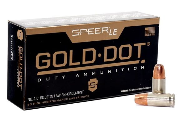 CCI GOLD DOT 9MM+P 124GR GDHP 50RD BX 1000RD CS